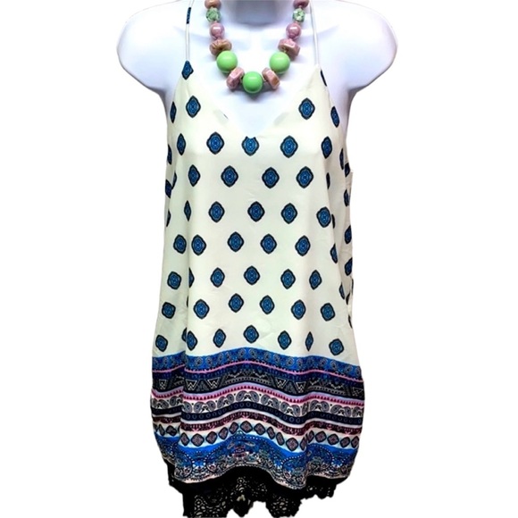 Voom By Joy Han Dress With Lace Hem Flounce - Picture 1 of 5